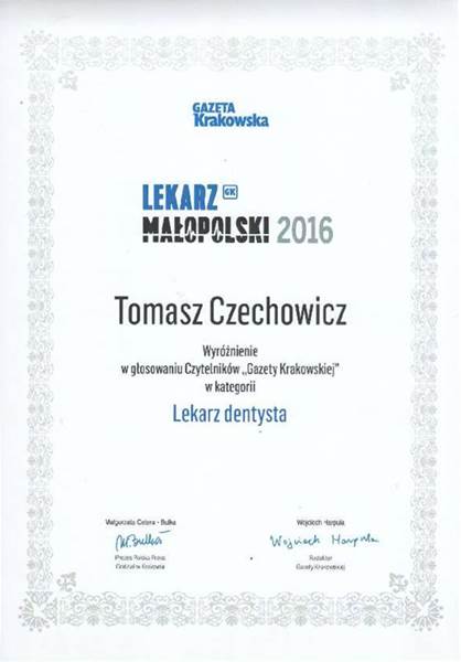 Wyróżnienie Tomasza Czechowicza